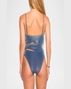 Sevyn Sparkle Cutout One-Piece Swimsuit