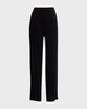 Mid-Rise Straight-Leg Stretch Crepe Pants