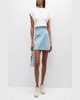 Ms. Carmen Mini Denim Wrap Skirt