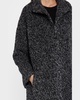 Snap-Front Curly Alpaca Wool Coat