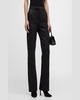 High-Rise Metallic Jacquard Flare Trousers