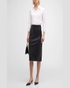 Soft Vegan Leather Pencil Skirt