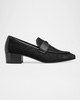 Flaneur Lace Leather Heeled Loafers