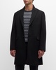 Men's Sutton Peak-Lapel Wool Topcoat