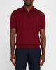 Men's Tipped Short-Sleeve Polo Sweater