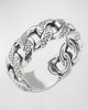 Men's Sterling Silver Link Band Ring