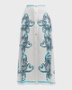 Floral-Print Button-Front Silk Maxi Skirt