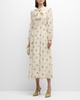 Alison Floral Crepe De Chine Long-Sleeve Maxi Dress