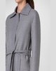 Vito Short Wool Belted Vichy Coat