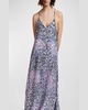 Gleeful Sequined Leopard-Print Sleeveless Maxi Dress