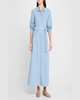 Bowen Belted Cotton Chambray Maxi Shirtdress