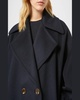 Plus Size Negrar Oversized Double-Breasted Coat