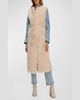 Select Cashmere Goat Collarless Long Vest