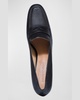 Nessa Leather Heeled Penny Loafers