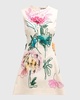 Floral Embroidered Sleeveless Mini Dress