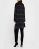 Snap-Front Plaid Wool Coat