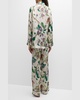 Yves Floral-Print Silk Twill Pajama Set