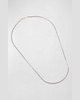 Men's Silver Wheat Chain Necklace, 20"L