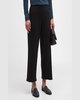 Cropped Wide-Leg Ribbed Pants