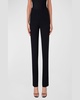 Francoise Slim-Straight Pants, Black