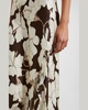 Floral Adia Satin Midi Skirt 