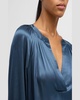 Wynna V-Neck Satin Blouse