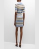 Solana Stripe Knit Polo Mini Dress