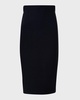 Wool Double-Face Midi Pencil Skirt