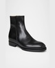 Men's Calvin Leather Zip Ankle Boots