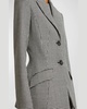 Houndstooth Single-Breasted Tailored Blazer