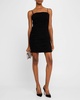 Ruched Square-Neck Bodycon Mini Dress