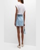 Ms. Carmen Mini Denim Wrap Skirt