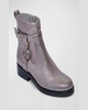 Trya Metallic Harness Moto Booties