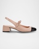 Bicolor Mary Jane Slingback Ballerina Pumps