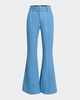 Rhein Mid-Rise Linen Flared Pants