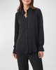 Cassavetes Ruched Button-Down Top