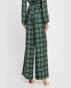 Graphic Drapes I Geometric-Print Twill Pants