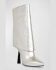 Cecille Leather Foldover Stiletto Boots