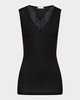 Maria Ribbed Lace-Trim Tank