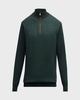 Men's Autumn Crest Suede-Trim Quarter-Zip Sweater