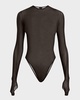 Long-Sleeve Fine Mesh Bodysuit