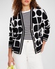 noel geometric intarsia knit cardigan