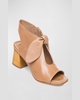 Lizzie Leather Knot Zip Sandals