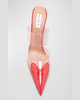 Clear Cap-Toe Mule Pumps