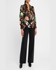 Sheila Floral Semi-Sheer Blouse 