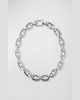 Men's Deco Beveled Link Bracelet in Silver, 7.5mm