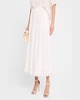 Tilda Pintuck Scalloped Cotton Midi Skirt