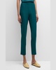 Cropped Stretch Crepe Skinny Pants