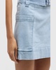 Deanna Twill Wrap Mini Skirt 