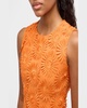 Sunflower Embroidered Sleeveless A-Line Dress